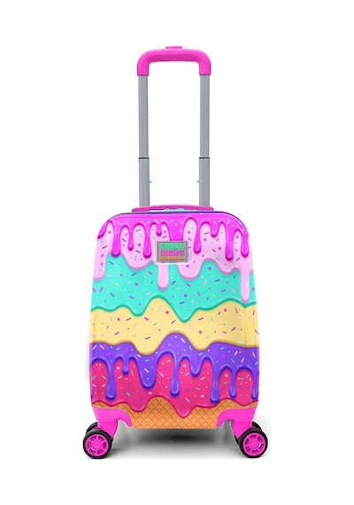 Coral High 16703 Kids Dondurma Desenli Çocuk Valizi - Pembe