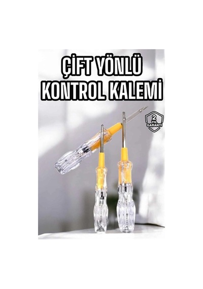 Mey İthalat Çift Taraflı Elektrik Kontrol Kalemi Şeffaf Tornavida 33166346