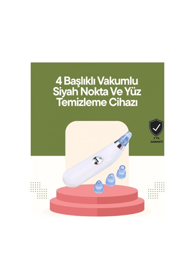 Usb Destekli 4 Başlıklı Siyah Nokta Vakum Cihazı Gözenek Temizleyici Ve Cilt Yenileyici Bakım Alet