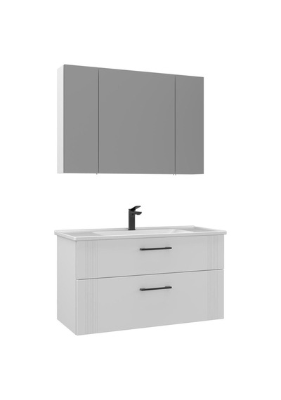 Orka Banyo Dolabı Takım Bari 100 Cm Beyaz Beyaz Orka Banyo Dolabı Takım Bari 100 Cm Beyaz Beyaz