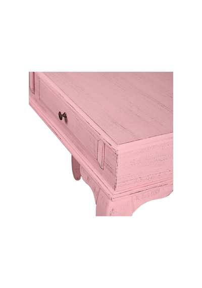 Roys Ahşap 100 Cm Çekmeceli Pembe Eskitme  Dresuar Ahşap