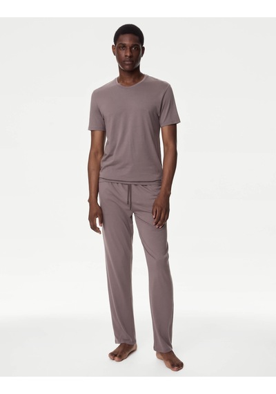 Marks & Spencer Regular Fit Kısa Kollu Premium Atlet T14001607a Mor