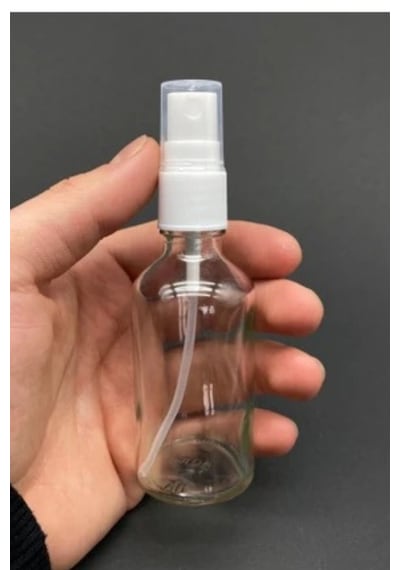 Rotanev 10 Adet Şeffaf Kapaklı Beyaz Sprey Fısfıs Kolonya Dezenfektan Çok Amaçlı Cep Çanta Cam Şişe 50 ML