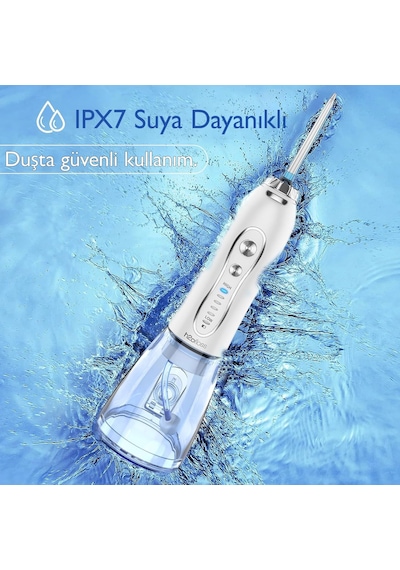 H2ofloss Ağız Duşu, 6 Başlıklı, 5 Modlu, 300 Ml, Ipx7, Diş Taşı Temizliği