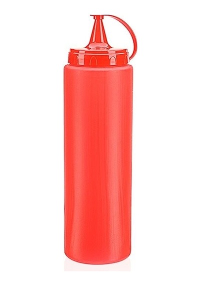 Ketçap Şişesi - 1000ml Dev Boy Kırmızı 3 Adet Diğer