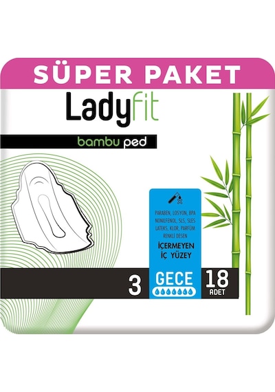 Ladyfit Bambu Hijyenik Ped Gece 18'li