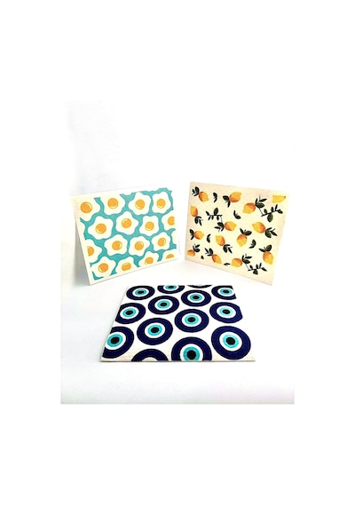 Swedish Dishcloth İsveç Bezi Renkli Desenli 3'lü Paket, Sürdürülebilir, Tekrar Kullanılabilir, Tüm Yüzeylere Uygulanabilir, Makinede Yıkanabilir Belirtilmemiş