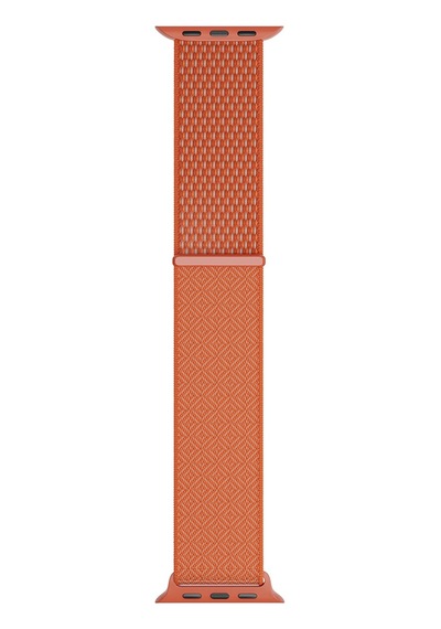 Watch 44mm Uyumlu Kordon Wiwu Wb501 Cloudflex Serisi Hasır Örgü Strap Kayış Turuncu