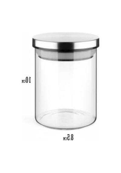300 Ml Hava Geçirmez Metal Kapaklı Borosilikat Cam Kavanoz 8.5cm 10cm 2.8 L