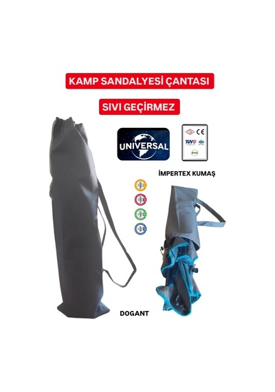 Dogant Akdeniz Kamp Sandalye Taşıma Saklama Çantası Kılıfı Gri