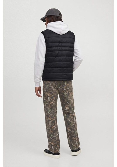Jack & Jones Jjekıngsley Erkek Hafif Şişme Yelek Dik Yaka Günlük Rahat Siyah