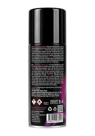 Ebrayn Araç İçi Klima Koku Giderici Ve Hava Tazeleyici Aden 150 Ml