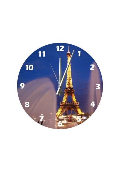 Ti-play Bir Paris Gecesi 30x30cm Akrilik Dekoratif Modern Duvar Saati ÇOk Renkli