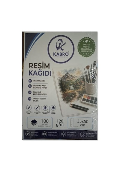 Premium Resim Kağıdı 35x50 Cm 120 Gr 100'lü Çizim, Boyama Ve Baskı Kağıdı