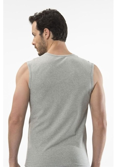 Cacharel 1304 Spor Erkek V Yaka - Gri Melanj