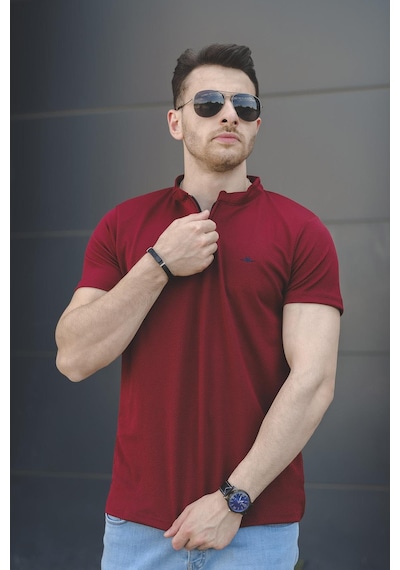 Roderick Hakim Yaka Petek Kumaş Yarım Fermuarlı Erkek Tshirt