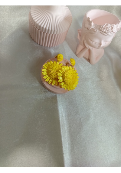Sarı Ayçiçeği Küpe