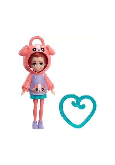 Polly Pocket Kapüşonlu Bebek -Köpek HKV98 HKW01 Lisanslı  Ürün