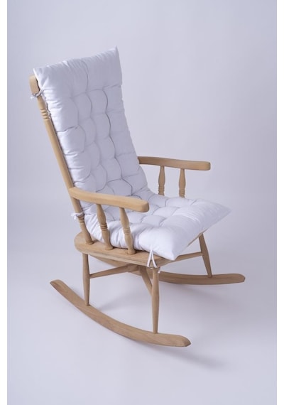 Altınpamuk Lüx Sallanan Sandalye Minderi Selen Bağcıklı 120x50cm Sadece Minder Beyaz