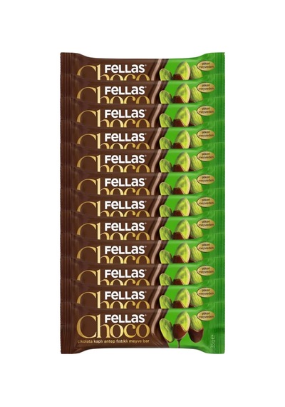 Çikolata Kaplı Meyve Bar Antep Fıstıklı 35gr X12