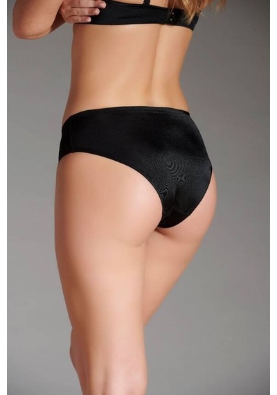 Eros Kadın Lazer Kesim Silikonlu Slip Siyah 001