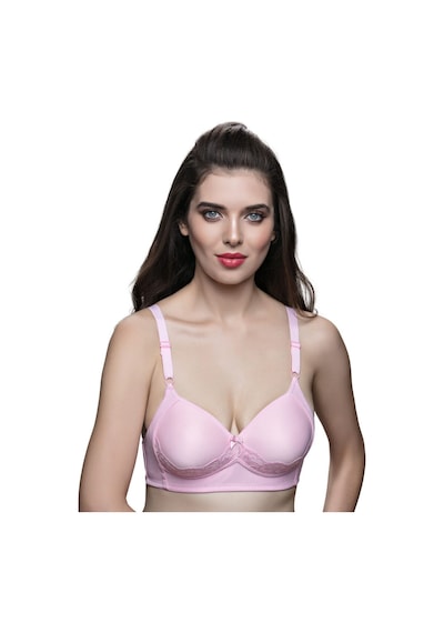 Aycı Kadın Dantelli Telsiz / Balensiz Pembe Sütyen Pembe