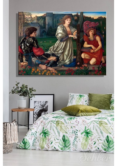 Edward Burne-jones Un "the Love Song" Aşk Şarkısı Adlı Eseri Yatay Kanvas Tablo 4493 Çok Renkli