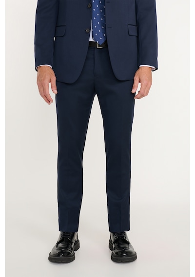 AC&Co / Altınyıldız Classics Erkek Slim Fit Dar Kesim Mono Yaka Takım Elbise Lacivert