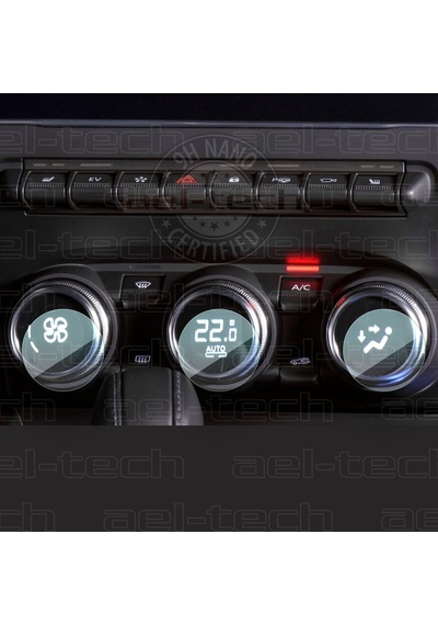 Renault Clio 5 Uyumlu Dijital Klima Gösterge 9h Nano Ekran Koruyucu 3'lü Set