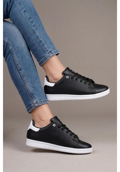 Pisagor Cool Ursula Unisex Sneakers Spor Ayakkabı Siyah-Beyaz