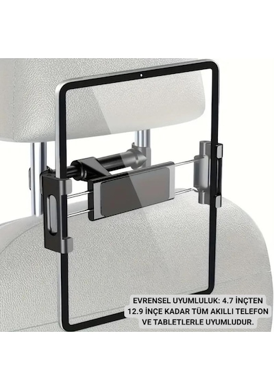 Coofbe Backseat Araç Arka Koltuk Tablet Tutucu Araç Tablet Standı 360 Döner Başlık 4.7-12.9 İnch Tablet Telefon Tutucu