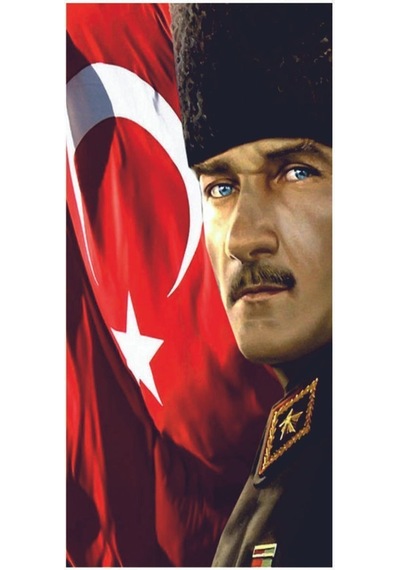 Araba Kapı Direk Kaplama Folyosu Atatürk Bayrak Sağ Ve Sol 2adet