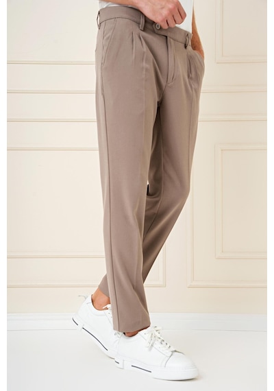 Efor P 1164 Slim Fit Bej Klasik Pantolon Bej