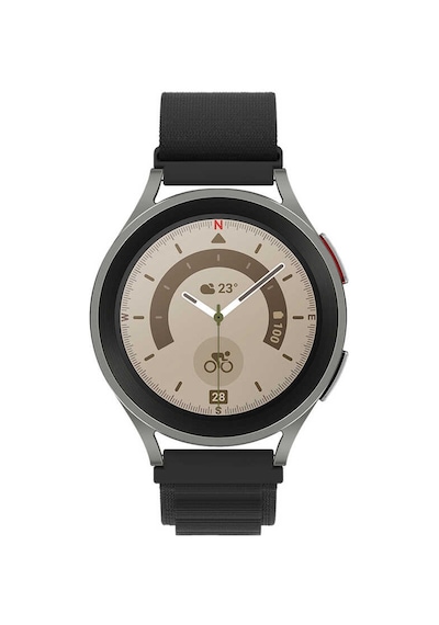 Galaxy Watch 42mm Uyumlu Krd-74 20mm Hasır Zore Kordon-siyah