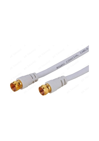 F Konnektörlü 5 Metre RG6/U Coaxial Hazır Uydu Anten Kablosu