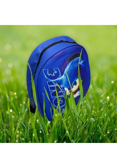 Kreş & Anaokulu Çocuk Sırt Çantası Kirpi Sonic Karakter 3-6 Yaş 5d Kabartmalı Kumaş Okul Çantası 30cm