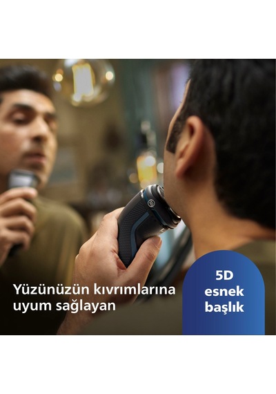 Philips 3000 Serisi Islak&kuru Tıraş Makinesi, 5 Yönde Dönen Başlıklar, Hassas Düzeltici, S3144/00