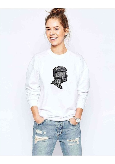 Peaky Blinders By Order Of The Baskılı Beyaz Kadın Sweatshirt