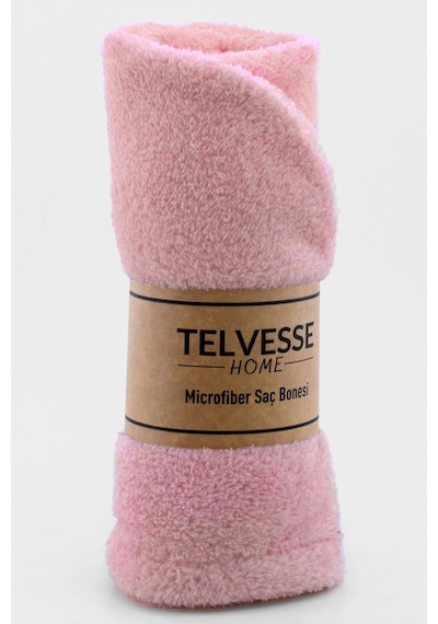 Mikrofiber Saç Havlusu Plaj Deniz Havuz Bonesi Banyo Saç Kurutma Baş Havlusu Pembe
