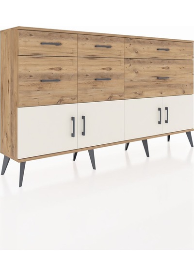 Arges Konsol Tek Raflı 6 Çekmeceli 4 Kapaklı 176x30x99 Çam-aytaşı/çam Aytası/atlas Çam - Atlas Çam Arges Konsol Tek Raflı 6 Çekmeceli 4 Kapaklı 176x30x99 Çam-aytaşı/çam Aytası/atlas Çam - Atlas Çam
