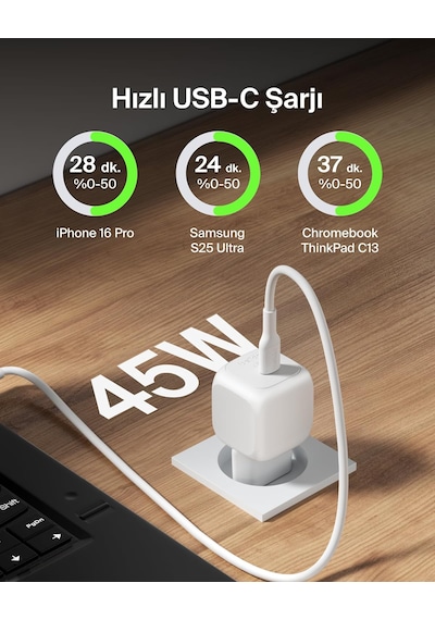 Belkin Kompakt 45 W Usb-c Güç İletimli Hızlı Şarj Aleti