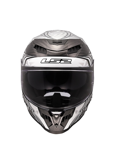 Ls2 Dragon Karbon Enthum Kask Gri - Siyah