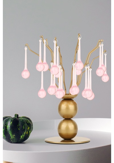 Ladin Metal Aksesuar Eskitme Pembe Süs