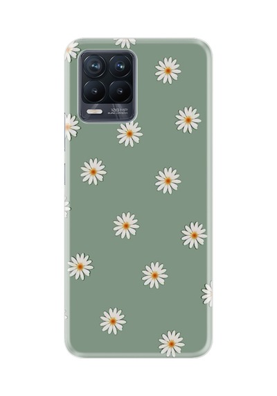 Realme 8 - 8 Pro Kılıf Boutique Baskılı Resimli Yeşil Papatyalar Pcode -041