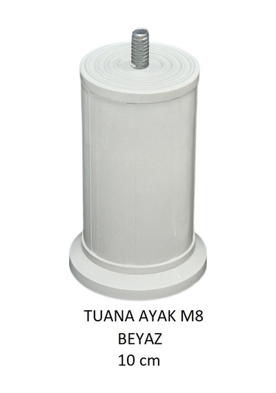 Tuana Ayak 10 cm M8 Cıvatalı Beyaz