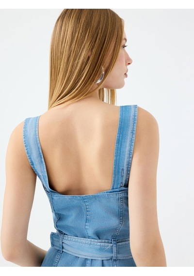 LOFT Regular Fit Kadın Tulum Lf2039913 Q1.v1 Denim