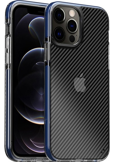 Nettech Apple Uyumlu iPhone 11 Pro Kenar Renkli Karbon Arka