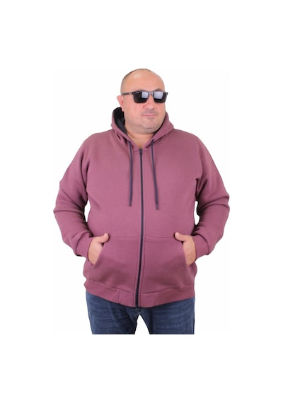 Moc Grande Mocgrande Büyük Beden Unisex Kapüşonlu 3Ip Sweat 11701 Eflatun-Eflatun
