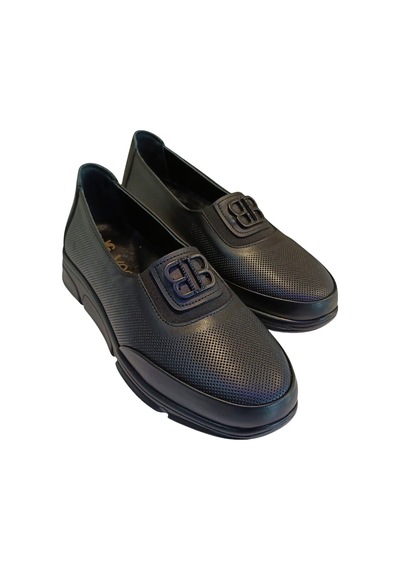 Voog 813 Kadın Hakiki Deri Comfort Casual Ayakkabı Siyah Nubuk Siyah