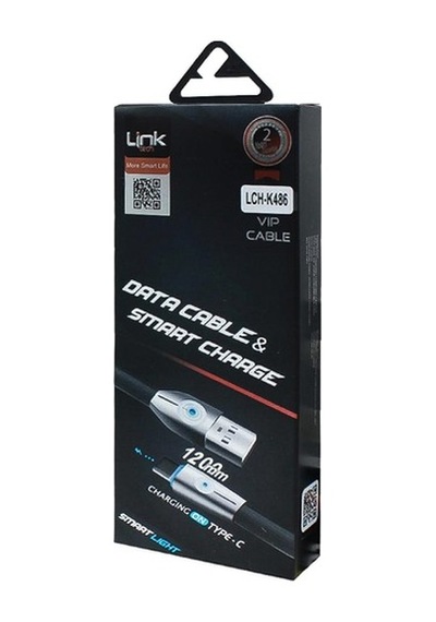 Linktech K486 Type-C Led Işıklı 1.2Mt Yassı Şarj Ve Data Kablosu (402787993)